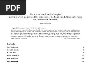 Meditations on First Philosophy