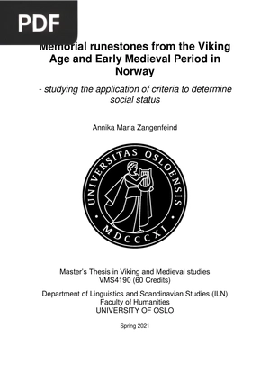 Memorial Runestones From the Viking Age and Early Medieval Period in Norway