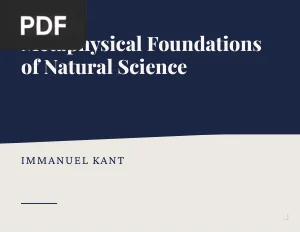 Metaphysical Foundations of Natural Science