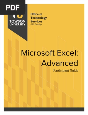 Microsoft Excel: Advanced