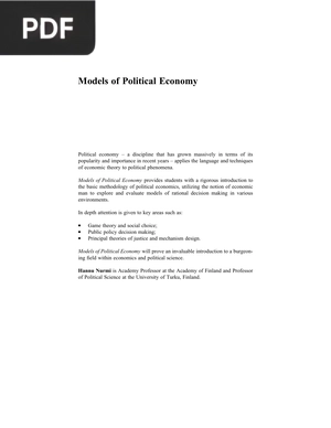 Models of Political Economy