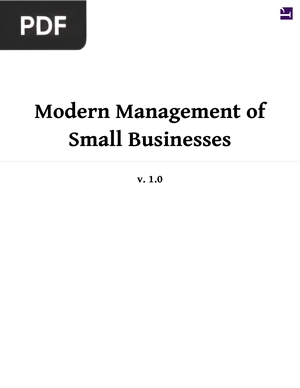 Modern Management of Small Businesses