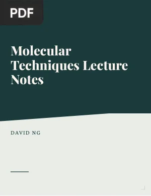 Molecular Techniques Lecture Notes
