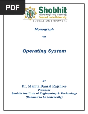 Monograph on Operating System