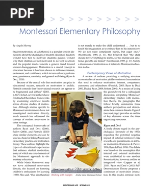Montessori Elementary Philosophy