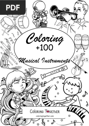 Musical Instruments Coloring Book