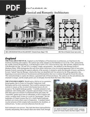 Neoclassical and Romantic Architecture