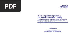 Neuro-Linguistic Programming, The Key To Accelerated Learning
