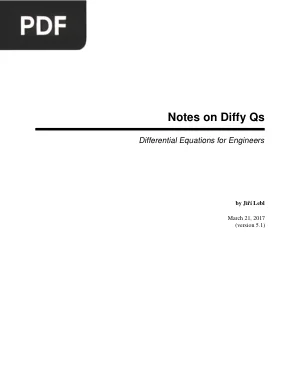 Notes on Diffy Qs: Differential Equations for Engineers