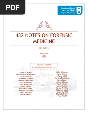 Notes On Forensic Medicine