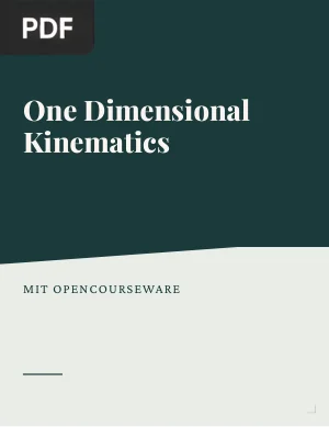 One Dimensional Kinematics