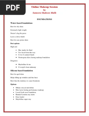 Online Makeup Session