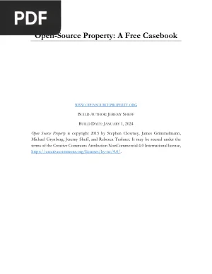 Open Source Property: A Free Casebook