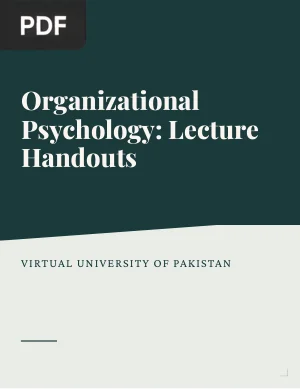 Organizational Psychology: Lecture Handouts