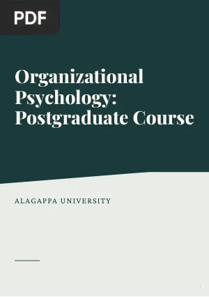 Organizational Psychology: Postgraduate Course