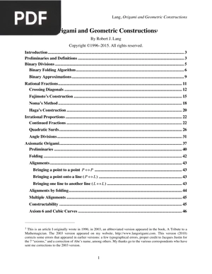 Origami and Geometric Constructions