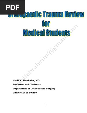 Orthopaedic Trauma Review for Medical Students