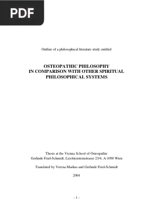 Osteopathic Philosophy in Comparison with other Spiritual Philosophical Systems