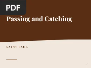 Passing and Catching