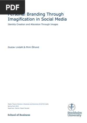 Personal Branding Through Imagification in Social Media