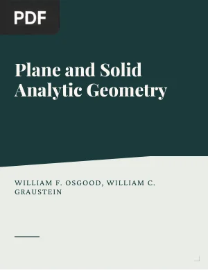 Plane and Solid Analytic Geometry