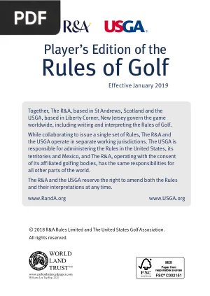 Player's Edition of the Rules of Golf