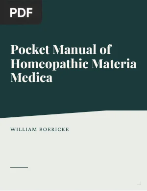 Pocket Manual of Homeopathic Materia Medica