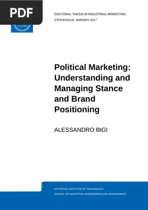 Political Marketing: Understanding and Managing Stance and Brand Positioning