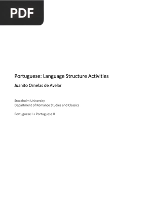 Portuguese - Language Structure Activities