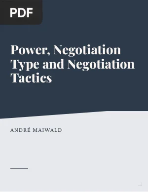 Power, Negotiation Type and Negotiation Tactics