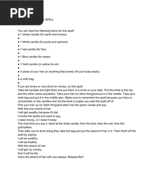 Powerful Money Spell