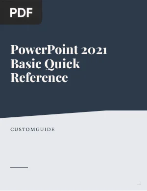 PowerPoint 2021 Basic Quick Reference
