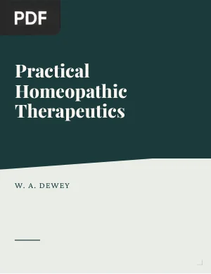 Practical Homeopathic Therapeutics