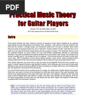 Practical Music Theory for Guitar Players
