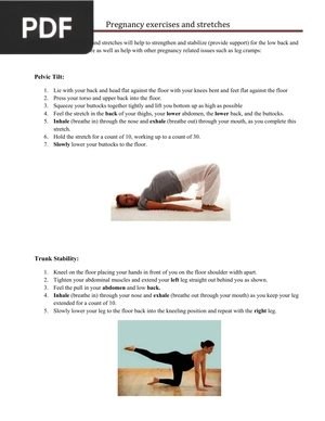 Pregnancy exercises and stretches