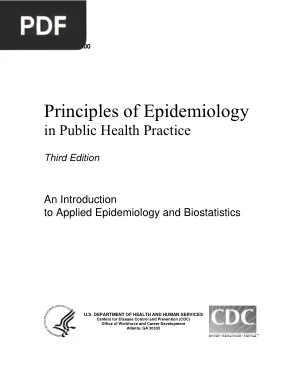 Principles of Epidemiology in Public Health Practice