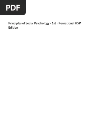 Principles of Social Psychology
