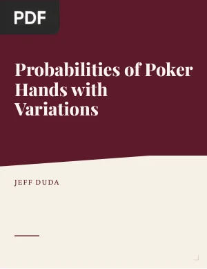 Probabilities of Poker Hands with Variations