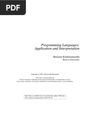 Programming Languages: Application and Interpretation