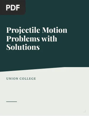 Projectile Motion Problems with Solutions