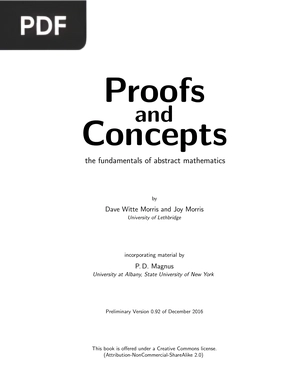 Proofs and Concepts. The fundamentals of abstract mathematics