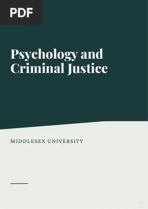 Psychology and Criminal Justice