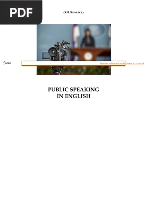 Public Speaking in English