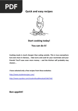 Quick and easy recipes