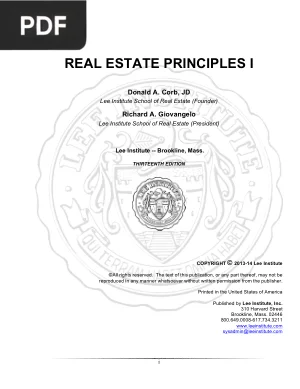 Real Estate Principles I