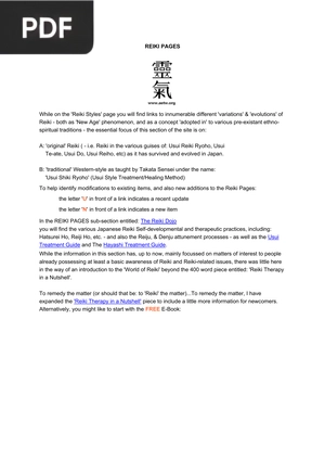 Reiki Training and Symbols