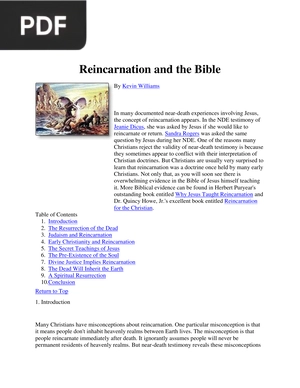 Reincarnation and the Bible