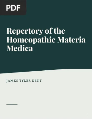 Repertory of the Homeopathic Materia Medica