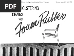 Reupholstering Chairs with Foam Rubbe