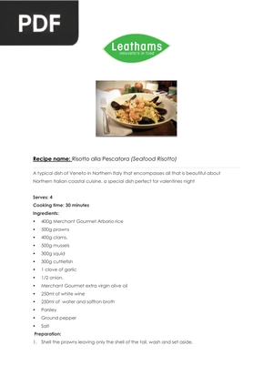 Risotto alla Pescatora (Seafood Risotto)